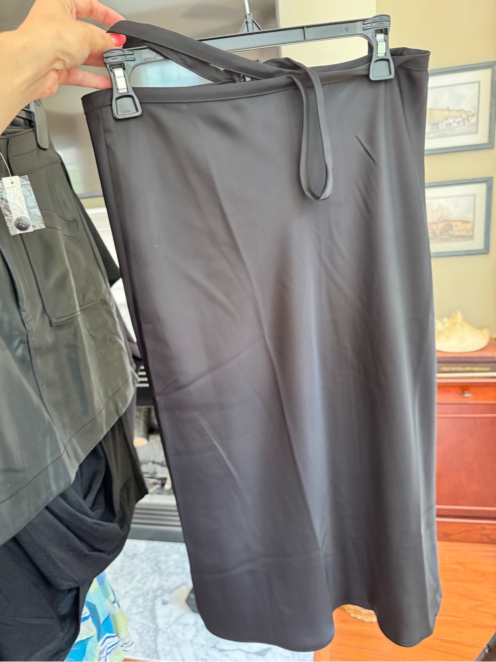 Forever 21 Black A-Line Midi Skirt